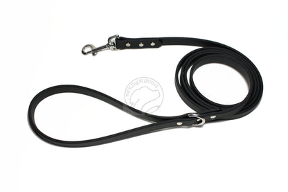 Jet Black Biothane Dog Leash - Regular 16mm (5/8") width