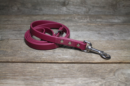 Wine Merlot Biothane Dog Leash - Regular 16mm (5/8") width