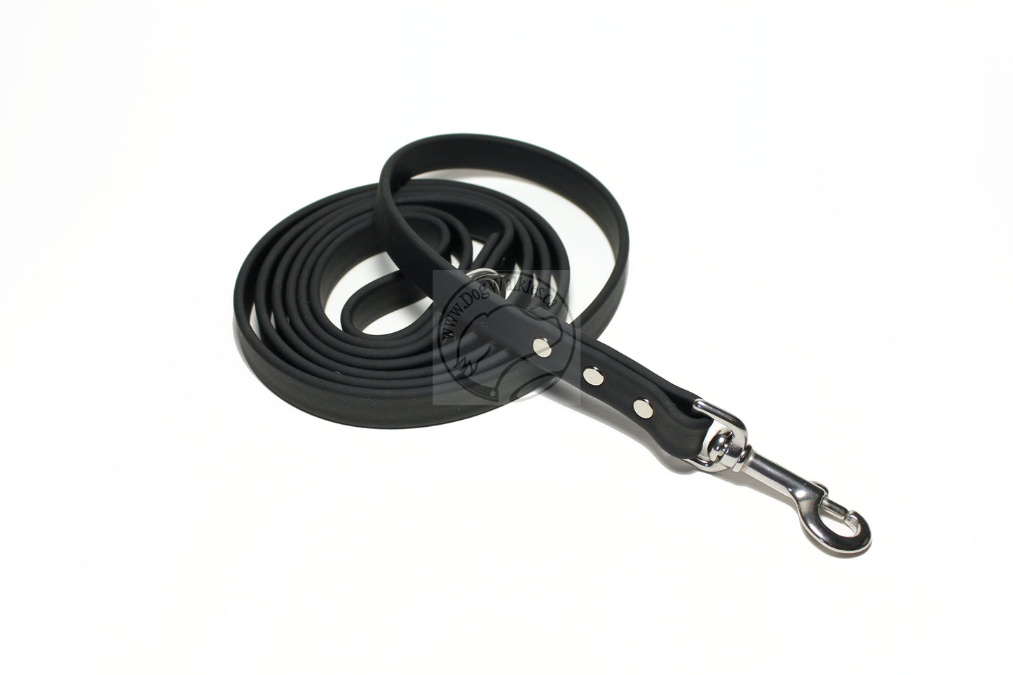 Jet Black Biothane Dog Leash - Regular 16mm (5/8") width