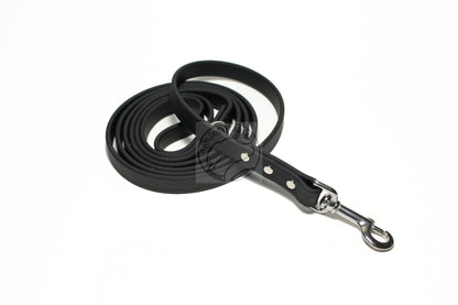 Jet Black Biothane Dog Leash - Regular 16mm (5/8") width
