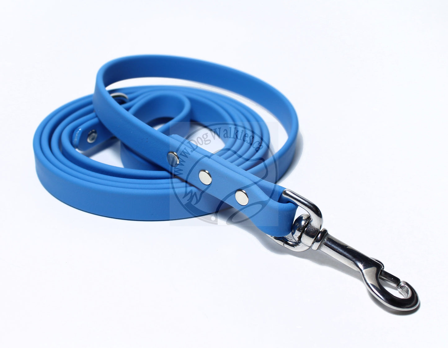 Caribbean Blue Biothane Dog Leash - Regular 16mm (5/8") width