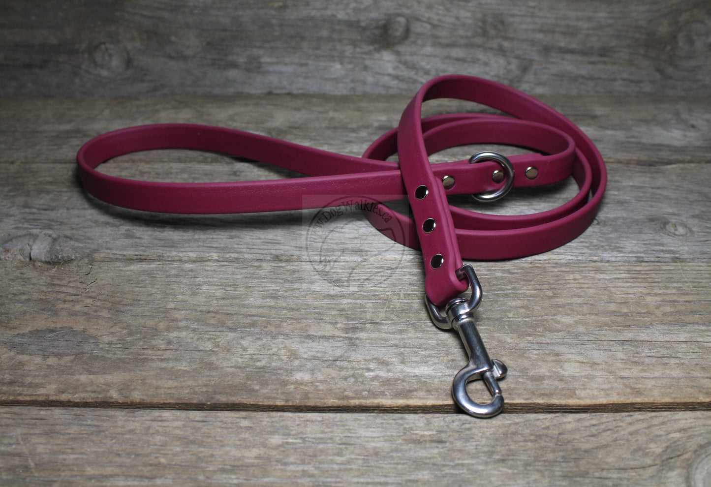 Wine Merlot Biothane Dog Leash - Regular 16mm (5/8") width