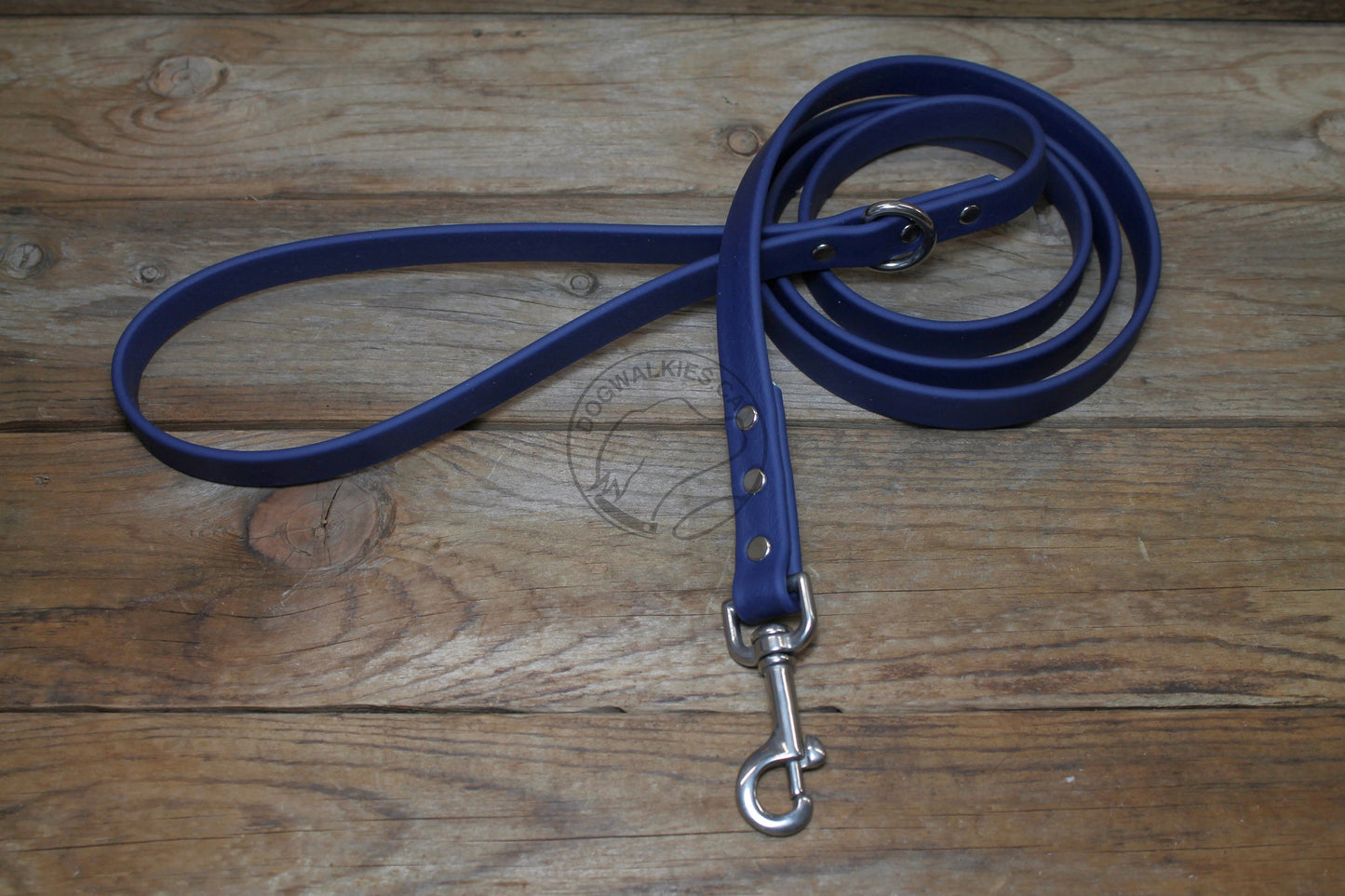 Navy Blue Biothane Dog Leash - Regular 16mm (5/8") width