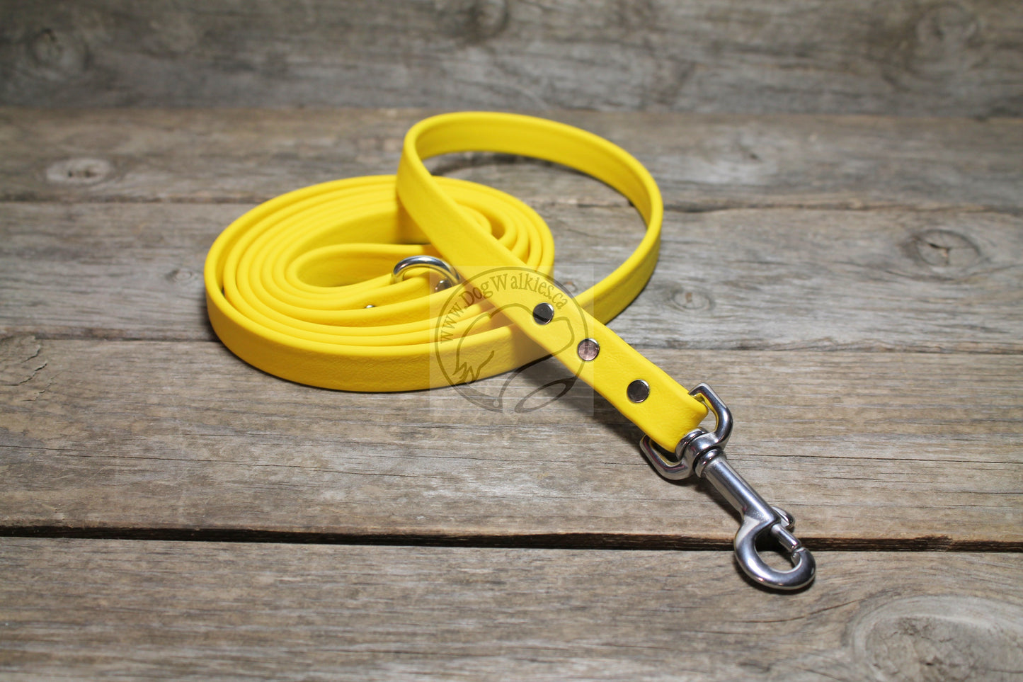 Sunflower Yellow Biothane Dog Leash - Regular 16mm (5/8") width