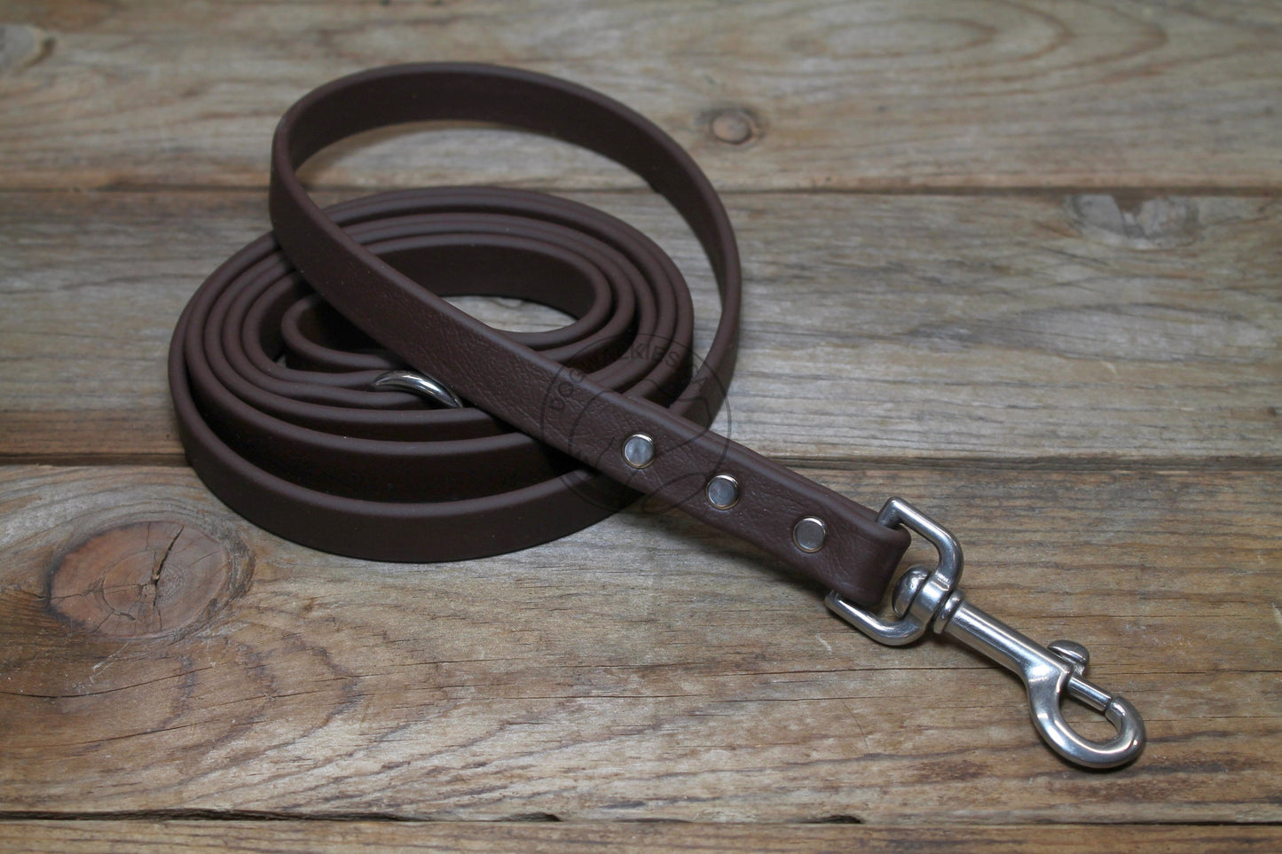 Dark Chocolate Brown Biothane Dog Leash - Regular 16mm (5/8") width
