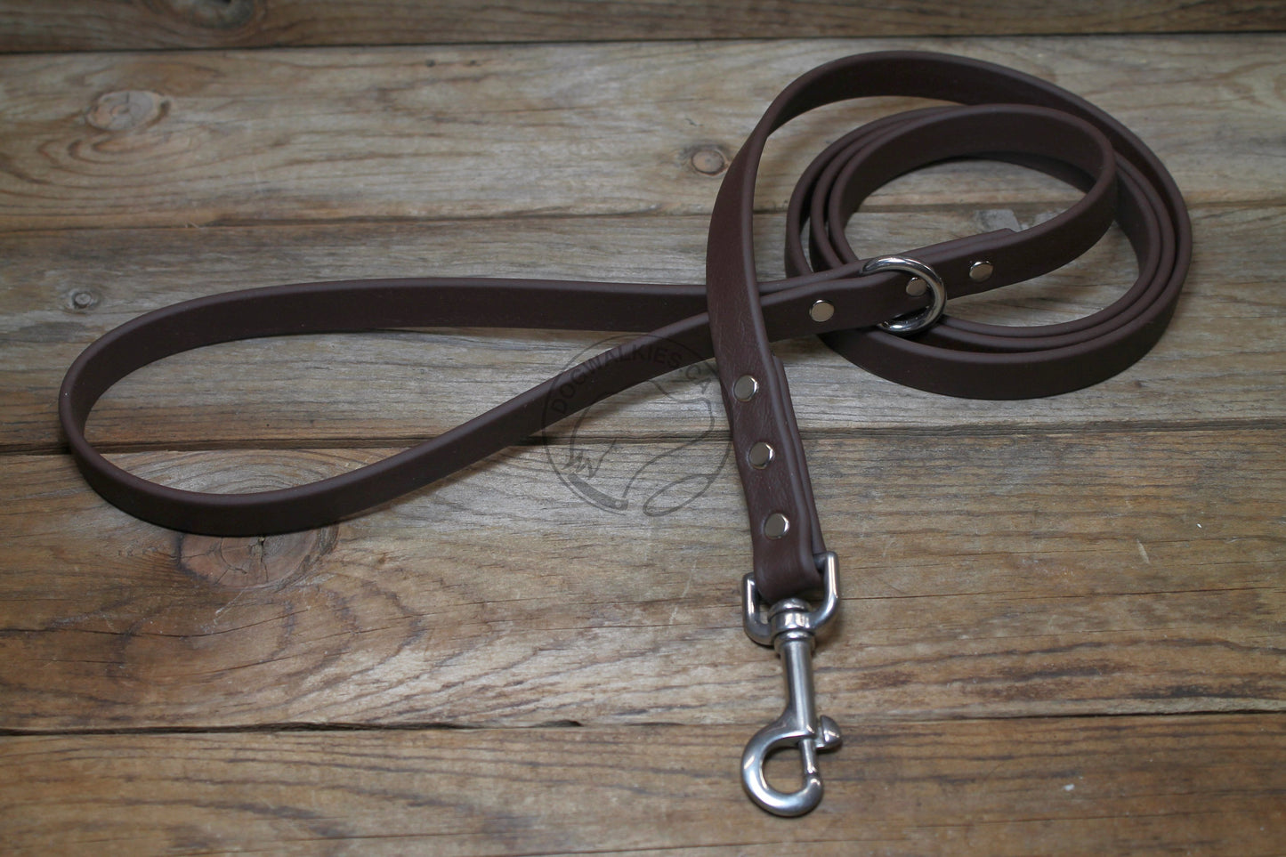 Dark Chocolate Brown Biothane Dog Leash - Regular 16mm (5/8") width