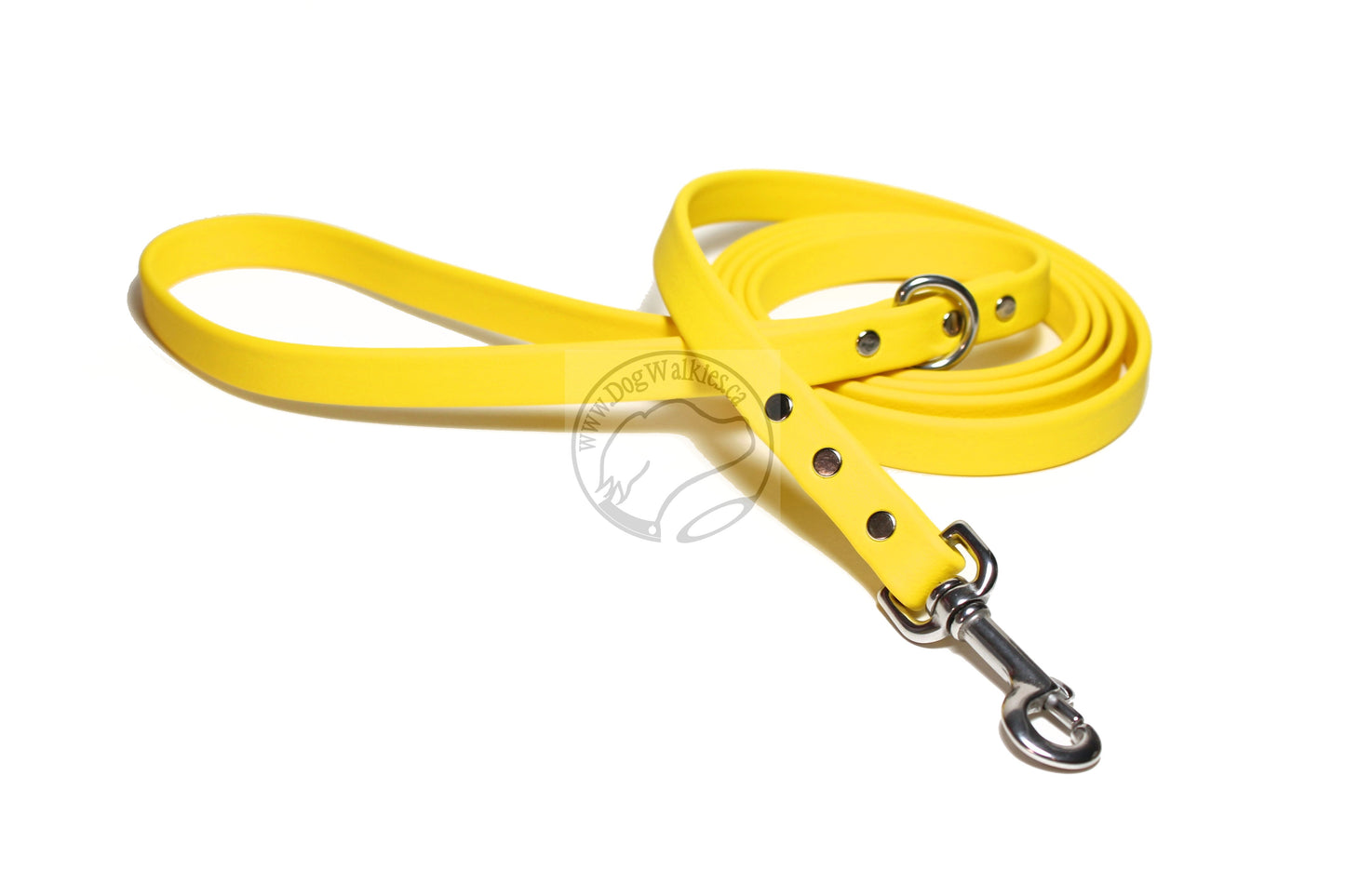 Sunflower Yellow Biothane Dog Leash - Regular 16mm (5/8") width