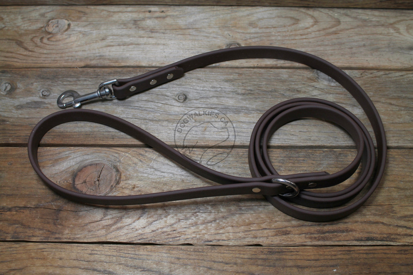 Dark Chocolate Brown Biothane Dog Leash - Regular 16mm (5/8") width