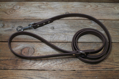 Dark Chocolate Brown Biothane Dog Leash - Regular 16mm (5/8") width