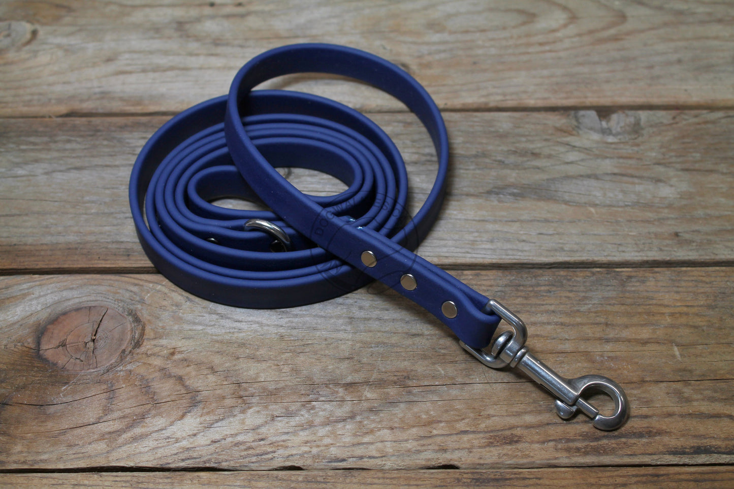 Navy Blue Biothane Dog Leash - Regular 16mm (5/8") width