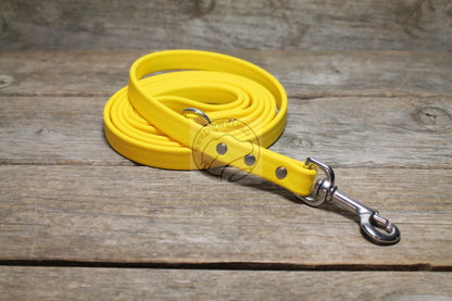 Sunflower Yellow Biothane Dog Leash - Regular 16mm (5/8") width