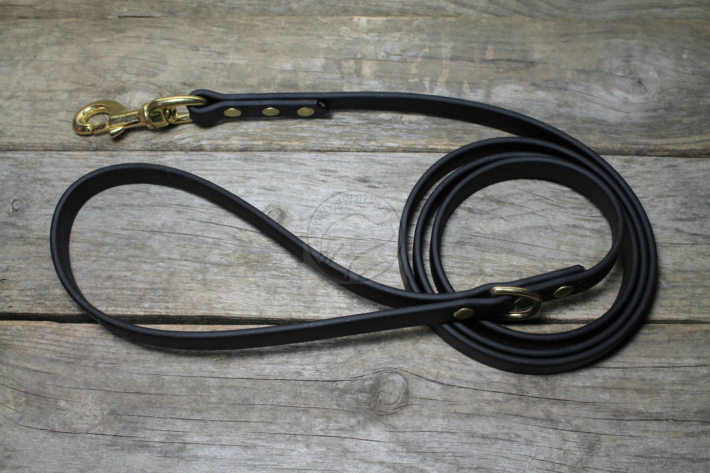 Jet Black Biothane Dog Leash - Regular 16mm (5/8") width