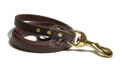 Dark Chocolate Brown Biothane Dog Leash - Regular 16mm (5/8") width