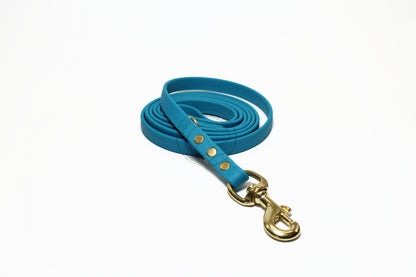 Oasis Blue Biothane Dog Leash - Regular 16mm (5/8") width