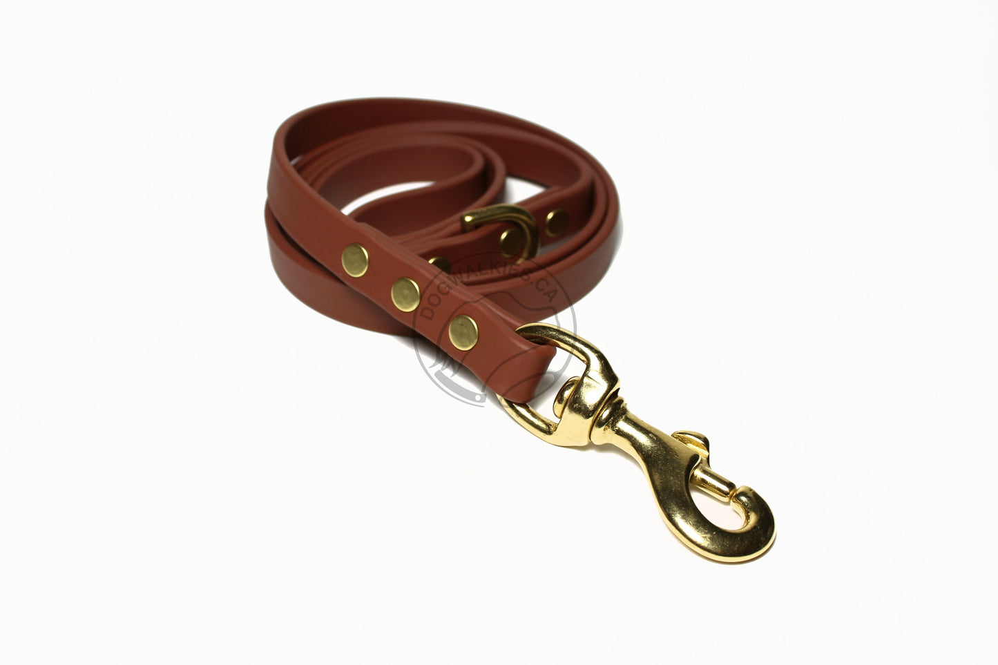 Milk Chocolate Brown Biothane Dog Leash - Regular 16mm (5/8") width