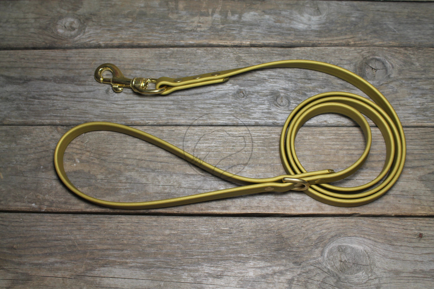 Gold Biothane Dog Leash - Regular 16mm (5/8") width