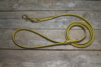 Gold Biothane Dog Leash - Regular 16mm (5/8") width