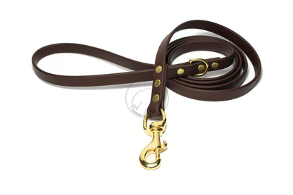 Dark Chocolate Brown Biothane Dog Leash - Regular 16mm (5/8") width