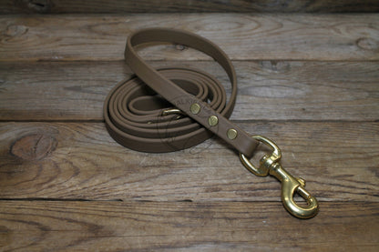 Coyote Tan Biothane Dog Leash - Regular 16mm (5/8") width