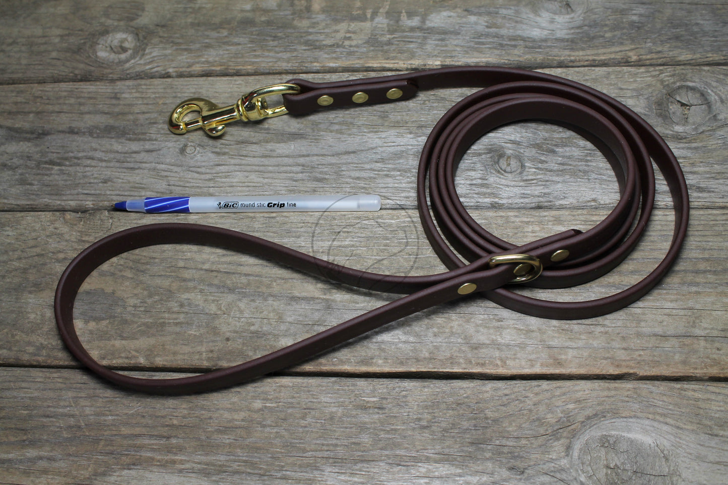 Dark Chocolate Brown Biothane Dog Leash - Regular 16mm (5/8") width