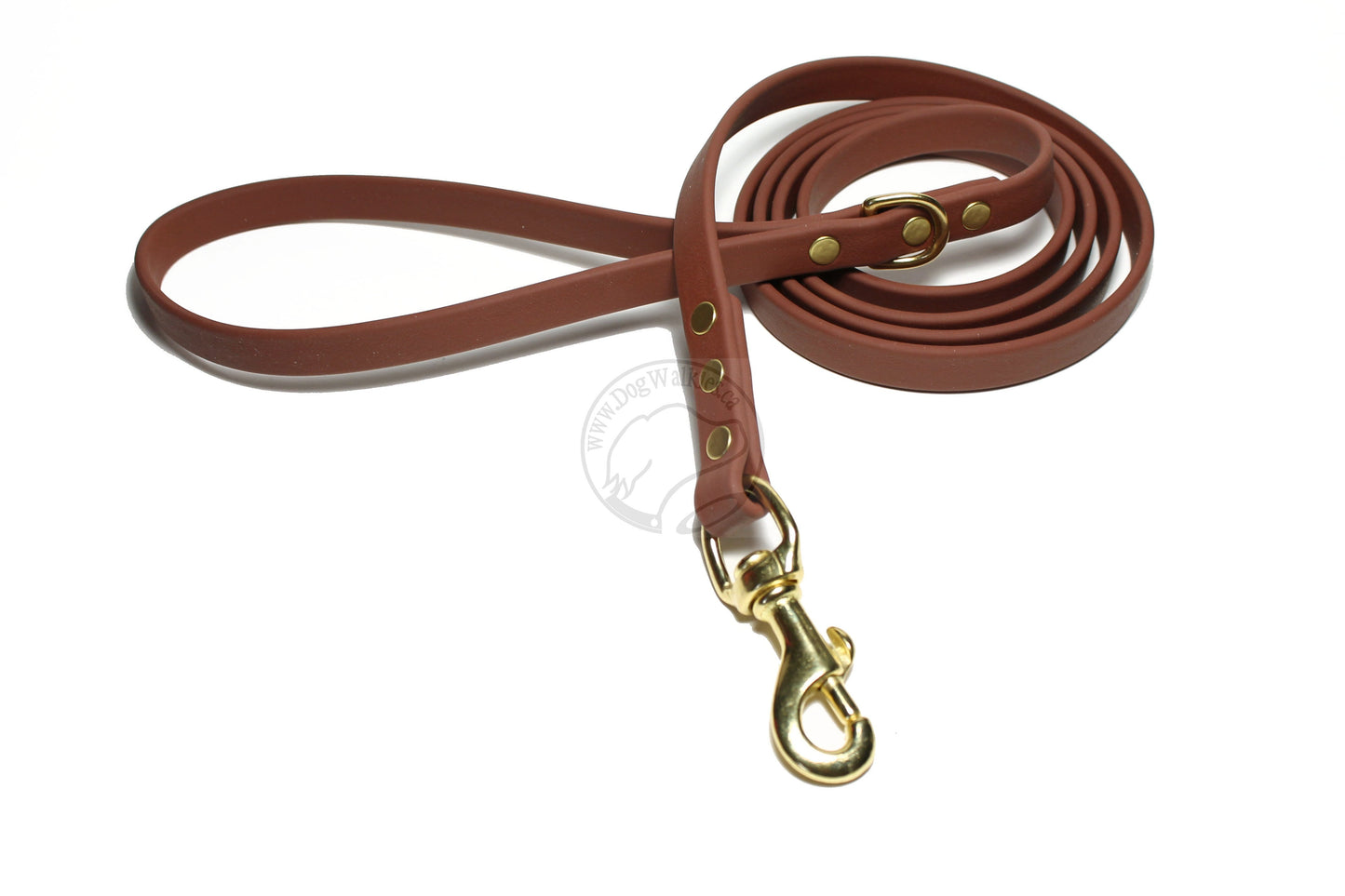 Milk Chocolate Brown Biothane Dog Leash - Regular 16mm (5/8") width