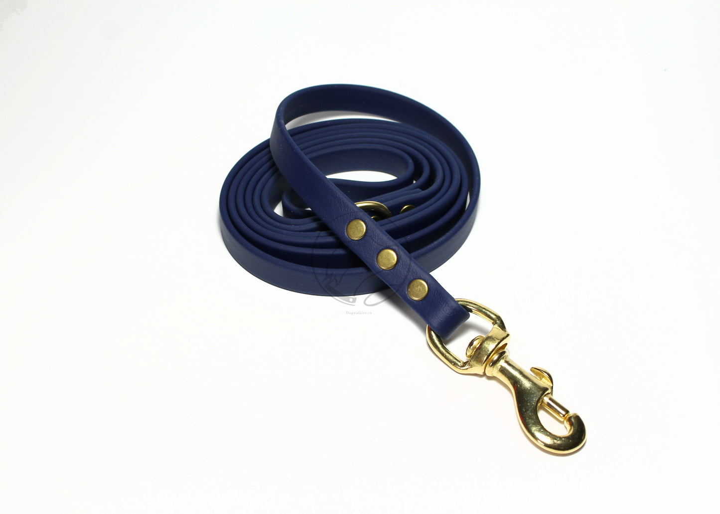 Navy Blue Biothane Dog Leash - Regular 16mm (5/8") width