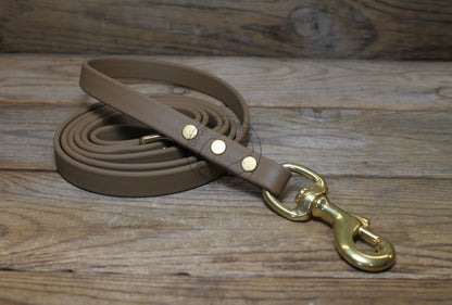 Coyote Tan Biothane Dog Leash - Regular 16mm (5/8") width