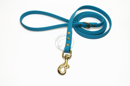 Oasis Blue Biothane Dog Leash - Regular 16mm (5/8") width
