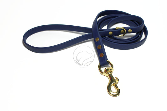 Navy Blue Biothane Dog Leash - Regular 16mm (5/8") width