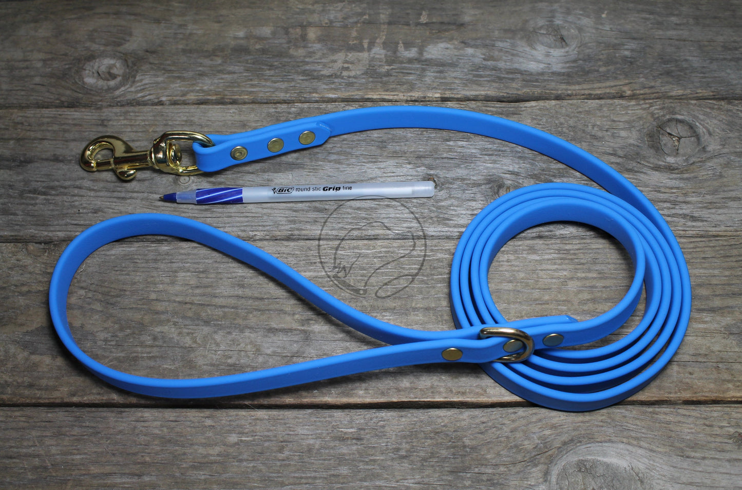 Caribbean Blue Biothane Dog Leash - Regular 16mm (5/8") width
