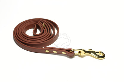 Milk Chocolate Brown Biothane Dog Leash - Regular 16mm (5/8") width