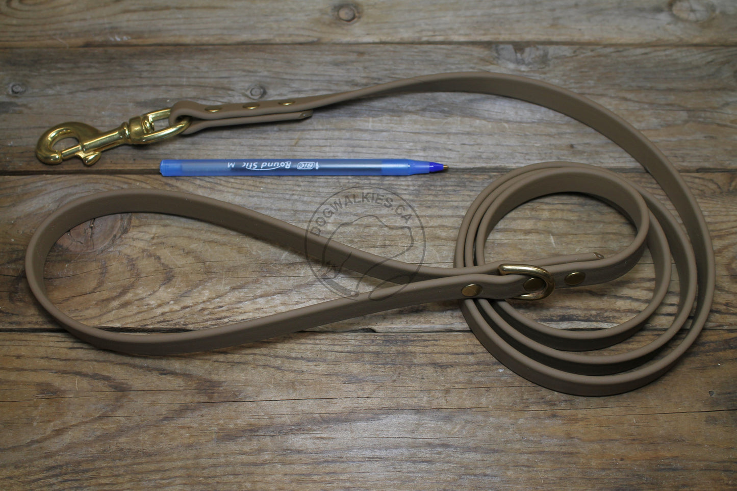 Coyote Tan Biothane Dog Leash - Regular 16mm (5/8") width