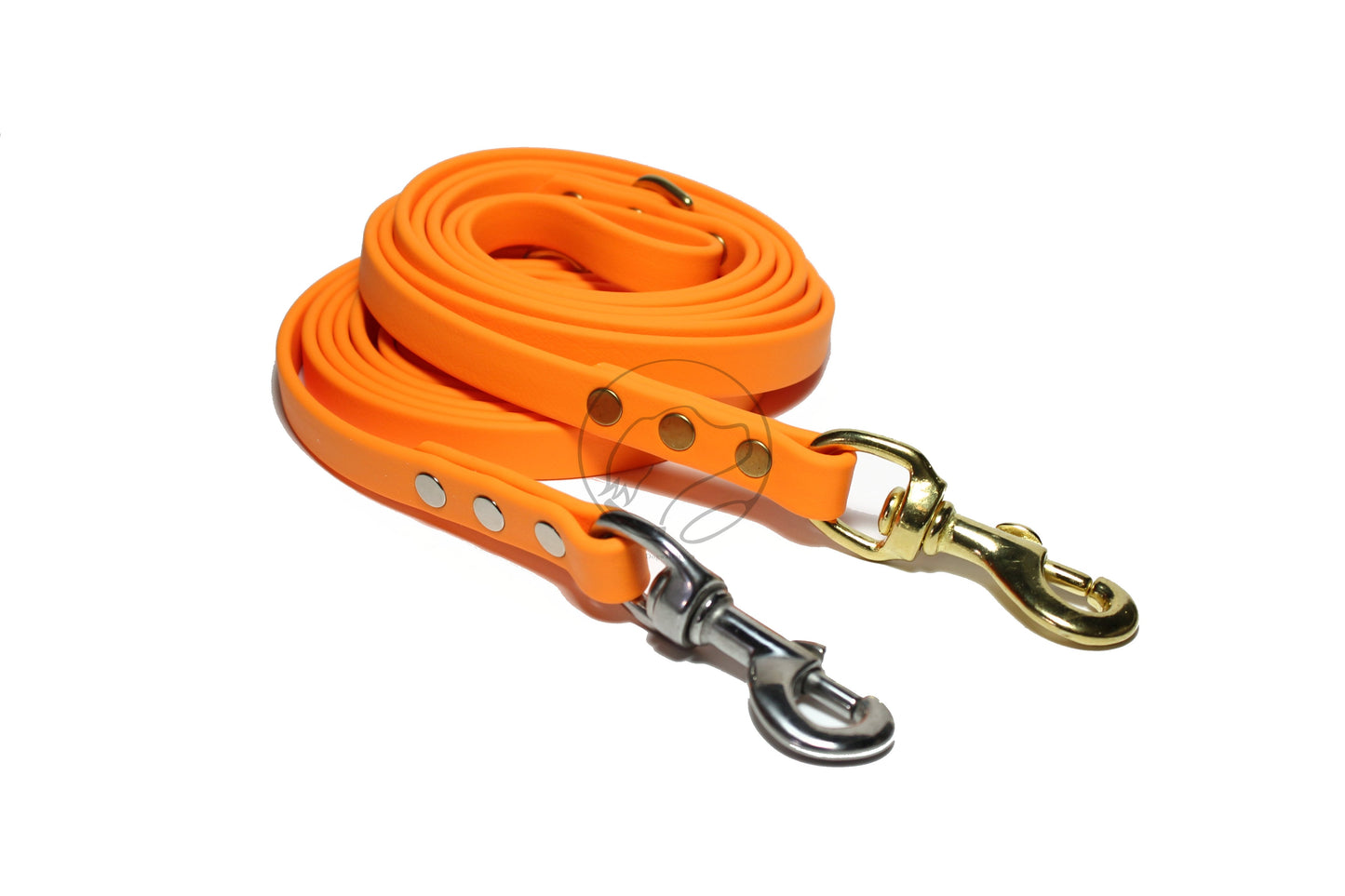 Bright Pumpkin Orange Biothane Dog Leash - Regular 16mm (5/8") width