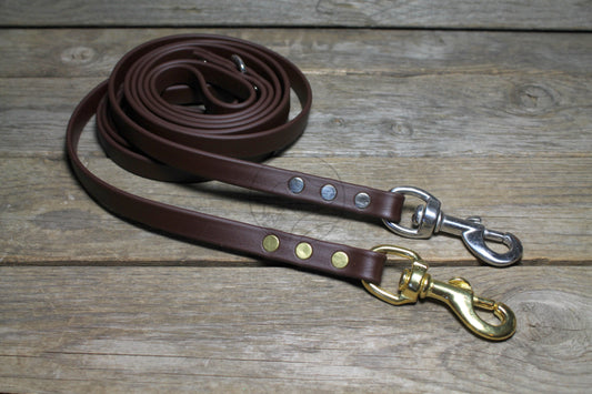 Dark Chocolate Brown Biothane Dog Leash - Regular 16mm (5/8") width