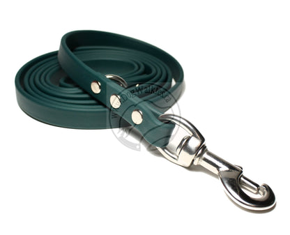 Pine Green Biothane Dog Leash - Regular 16mm (5/8") width