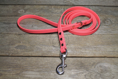 Peach Coral Biothane Dog Leash - Regular 16mm (5/8") width