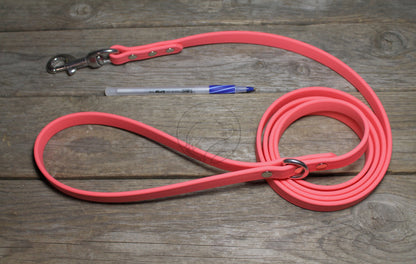 Peach Coral Biothane Dog Leash - Regular 16mm (5/8") width