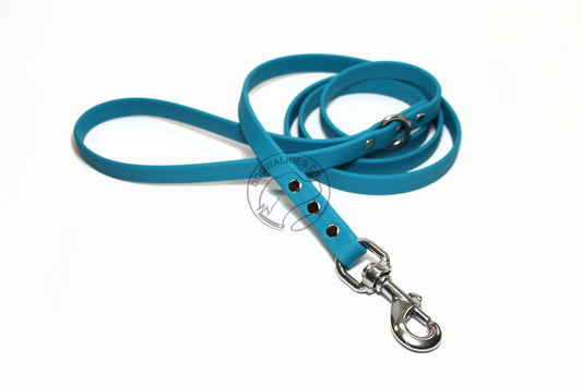 Oasis Blue Biothane Dog Leash - Regular 16mm (5/8") width