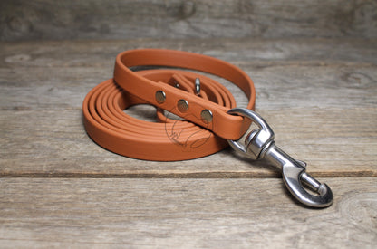 Caramel Brown Biothane Dog Leash - Regular 16mm (5/8") width