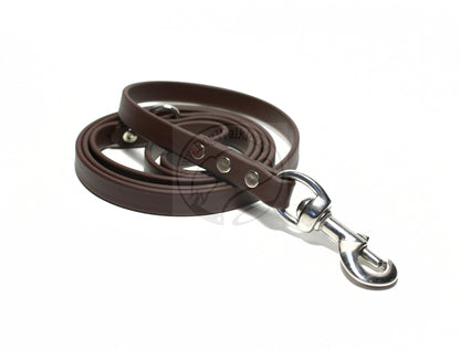 Dark Chocolate Brown Biothane Dog Leash - Regular 16mm (5/8") width