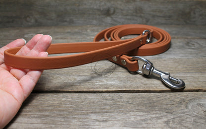 Caramel Brown Biothane Dog Leash - Regular 16mm (5/8") width