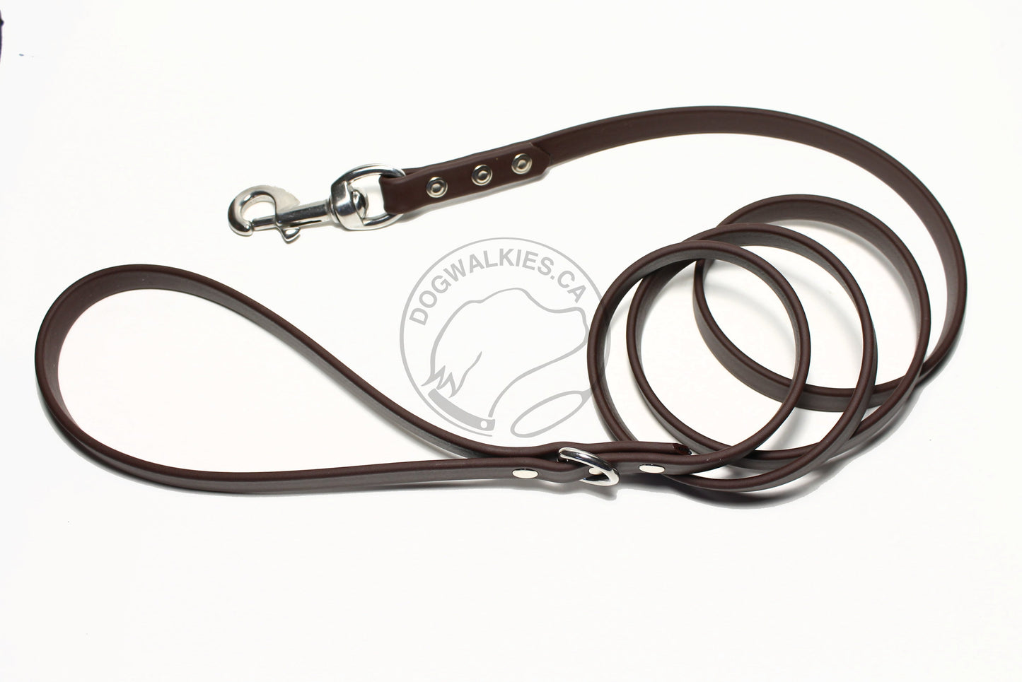 Dark Chocolate Brown Biothane Dog Leash - Regular 16mm (5/8") width