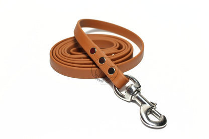 Caramel Brown Biothane Dog Leash - Regular 16mm (5/8") width