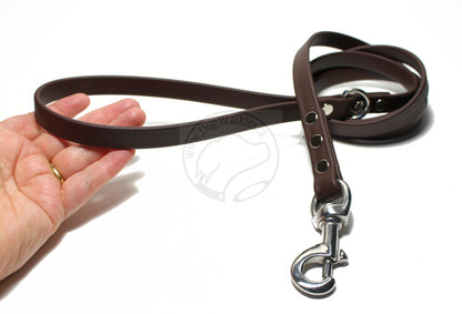 Dark Chocolate Brown Biothane Dog Leash - Regular 16mm (5/8") width