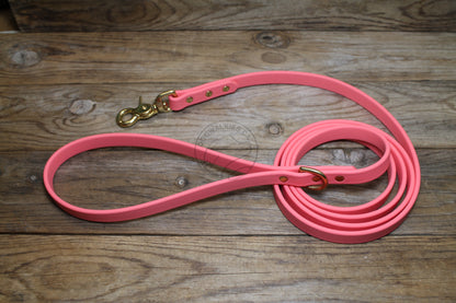 Peach Coral Biothane Dog Leash - Regular 16mm (5/8") width