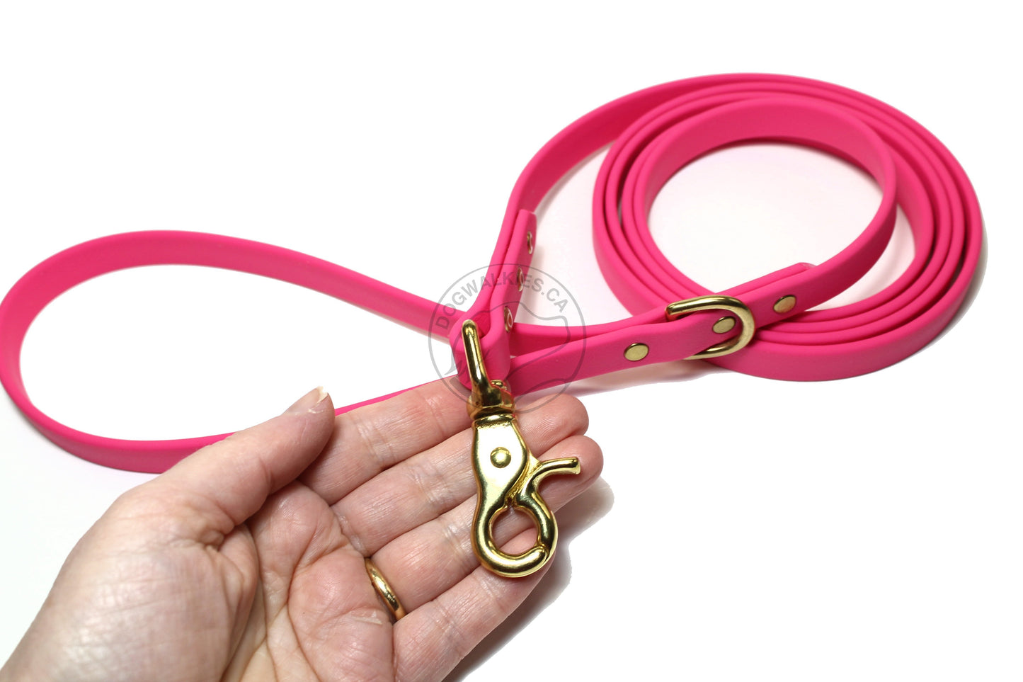 Fuchsia Pink Biothane Dog Leash - Regular 16mm (5/8") width