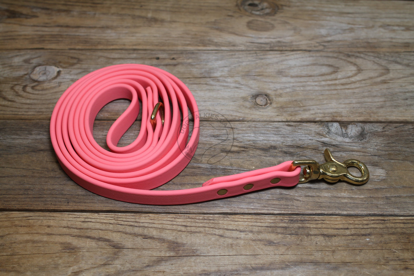 Peach Coral Biothane Dog Leash - Regular 16mm (5/8") width