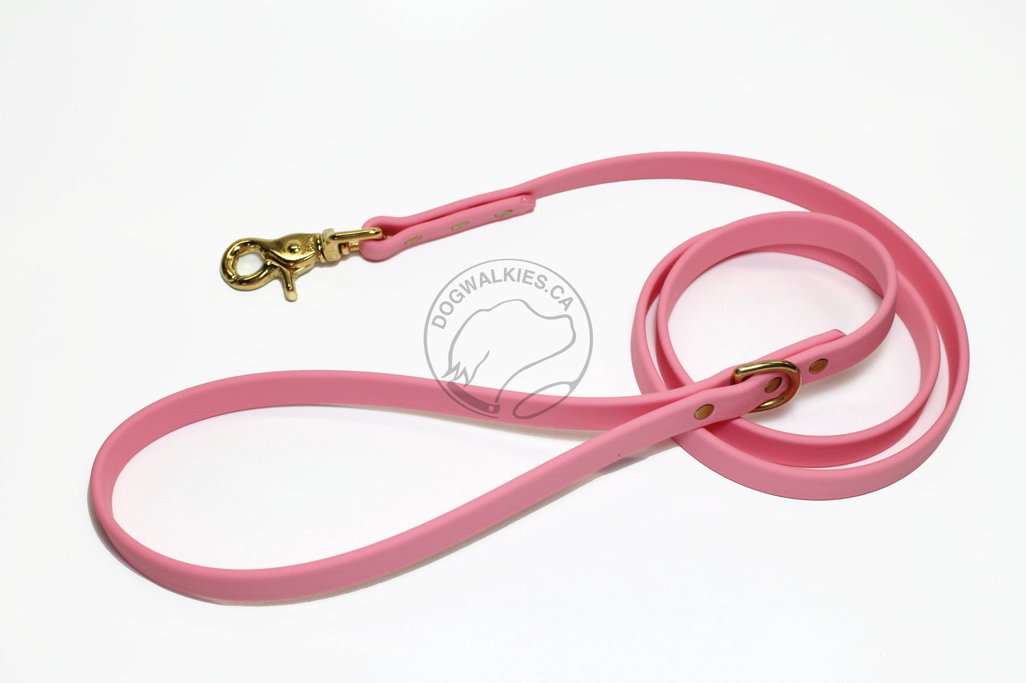 Bubblegum Biothane Dog Leash - Regular 16mm (5/8") width