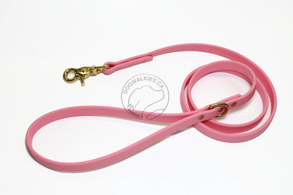 Bubblegum Biothane Dog Leash - Regular 16mm (5/8") width