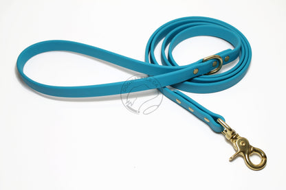 Oasis Blue Biothane Dog Leash - Regular 16mm (5/8") width